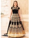 Gauhar Khan Black Faux Georgette Floor Length Anarkali Suit