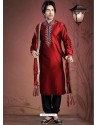 Groovy Maroon Shantoon Kurta Pajama