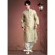 Charming Cream Jacquard Readymade Kurta