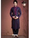 Classy Blue Art Silk Readymade Kurta