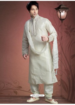 Refreshing White Readymade Kurta