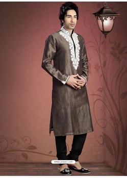 Distinguished Brown Jacquard Readymade Kurta