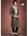 Distinguished Brown Jacquard Readymade Kurta