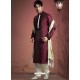 Exquisite Violet Jacquard Readymade Kurta