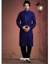 Classy Blue Art Silk Readymade Kurta