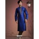 Exquisite Blue Jacquard Readymade Kurta