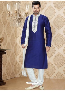 Demure Blue Readymade Kurta