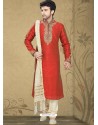 Charming Red Men's Readymade Kurta