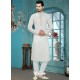 Men's Grey Cotton Silk Readymade Kurta