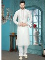 Royalist White Jacquard Readymade Kurta