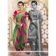 Brilliant Multi Colour Patch Border Work Designer Traditional Saree