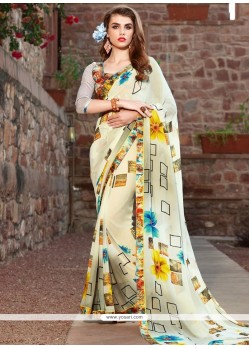 Integral Multi Colour Digital Print Work Casual Saree