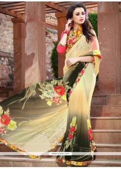 Digital Print Weight Less Casual Saree In Multi Colour