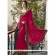 Voluptuous Hot Pink Patch Border Work Classic Designer Saree