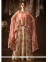 Graceful Embroidered Work Shimmer Georgette Floor Length Anarkali Suit