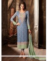 Classy Embroidered Work Designer Straight Suit