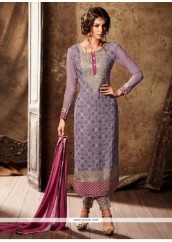 Awesome Faux Georgette Designer Straight Suit