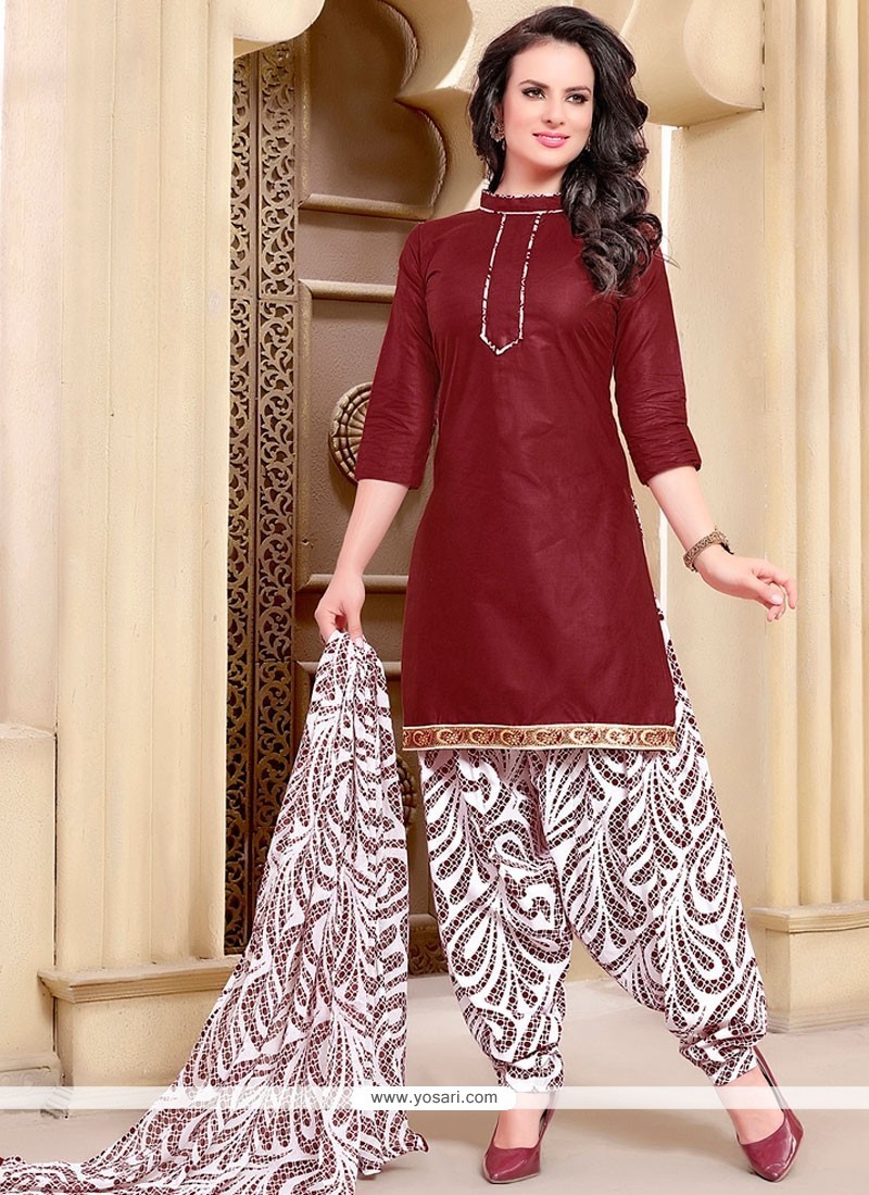 Buy Enchanting Cotton Punjabi Suit | Punjabi Patiala Suits