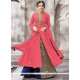 Fashionable Navy Blue And Rose Pink Banglori Silk Lehenga Choli