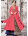 Fashionable Navy Blue And Rose Pink Banglori Silk Lehenga Choli