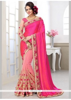 Epitome Art Silk Patch Border Work Half N Half Saree