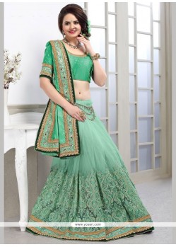 Flamboyant Patch Border Work Net Half N Half Designer Saree