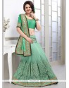 Flamboyant Patch Border Work Net Half N Half Designer Saree