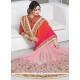 Charismatic Art Silk Pink Half N Half Trendy Saree