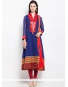 Mystical Embroidered Work Faux Georgette Readymade Suit