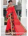 Radiant Embroidered Work Faux Georgette Classic Saree