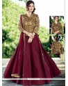 Amusing Wine Raw Silk Lehenga Choli