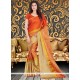 Savory Orange Bhagalpuri Silk Casual Saree