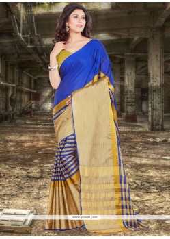 Charming Blue Bhagalpuri Silk Casual Saree