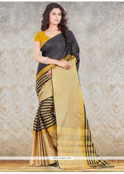 Print Bhagalpuri Silk Casual Saree In Multi Colour