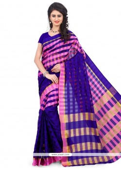 Lavish Polly Cotton Navy Blue Casual Saree