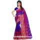 Elite Blue Polly Cotton Casual Saree