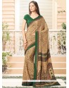 Captivating Print Work Faux Crepe Printed Saree