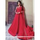Urbane Faux Georgette Lace Work Floor Length Anarkali Salwar Suit