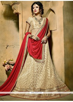 Spellbinding Beige Lehenga Choli