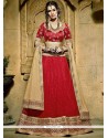 Observable Net Red Patch Border Work Lehenga Choli