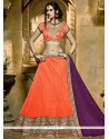 Ruritanian Net Orange Lehenga Choli