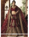 Especial Velvet Maroon Lehenga Choli