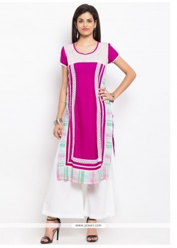 Sophisticated Hot Pink Party Wear Kurti
