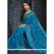 Elite Faux Georgette Embroidered Work Classic Saree
