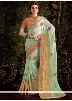 Phenomenal Faux Georgette Embroidered Work Saree