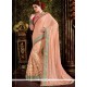 Imposing Net Peach Classic Designer Saree