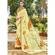 Refreshing Yellow Digital Print Work Faux Georgette Casual Saree