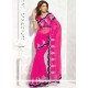 Sorcerous Net Hot Pink Classic Designer Saree