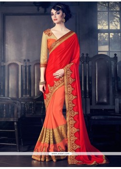 Innovative Art Silk Designer Half N Half Saree