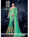 Winsome Patch Border Work Fancy Fabric Classic Designer Saree